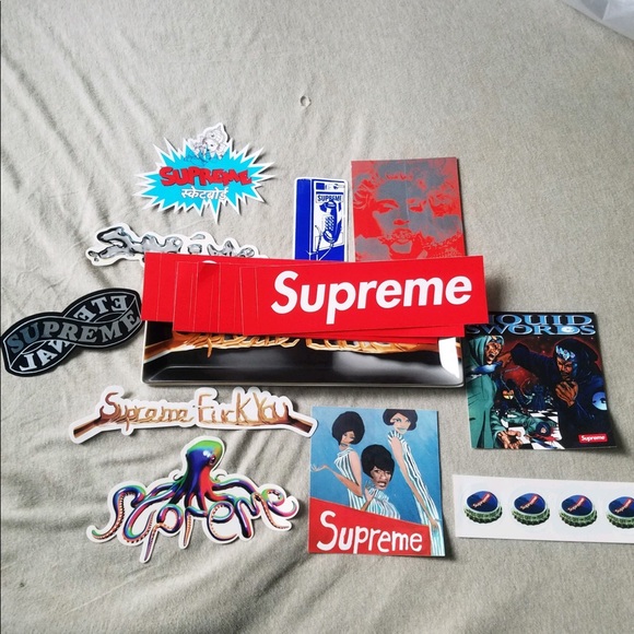 different supreme stickers